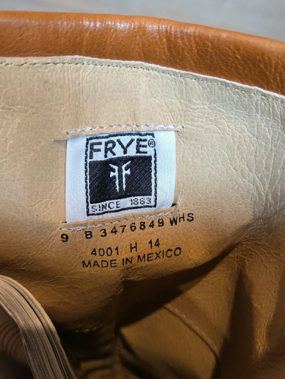 Frye Phillip Harness Tall Cognac Brown Leather Boots